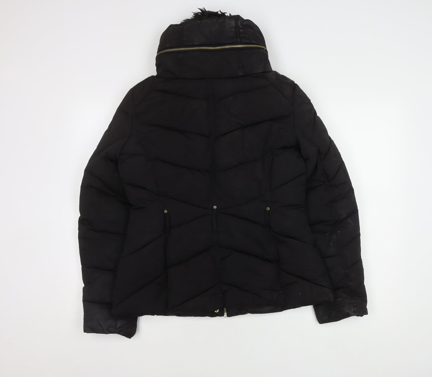 Oasis Women's Black Puffer Jacket M - Winter Casual