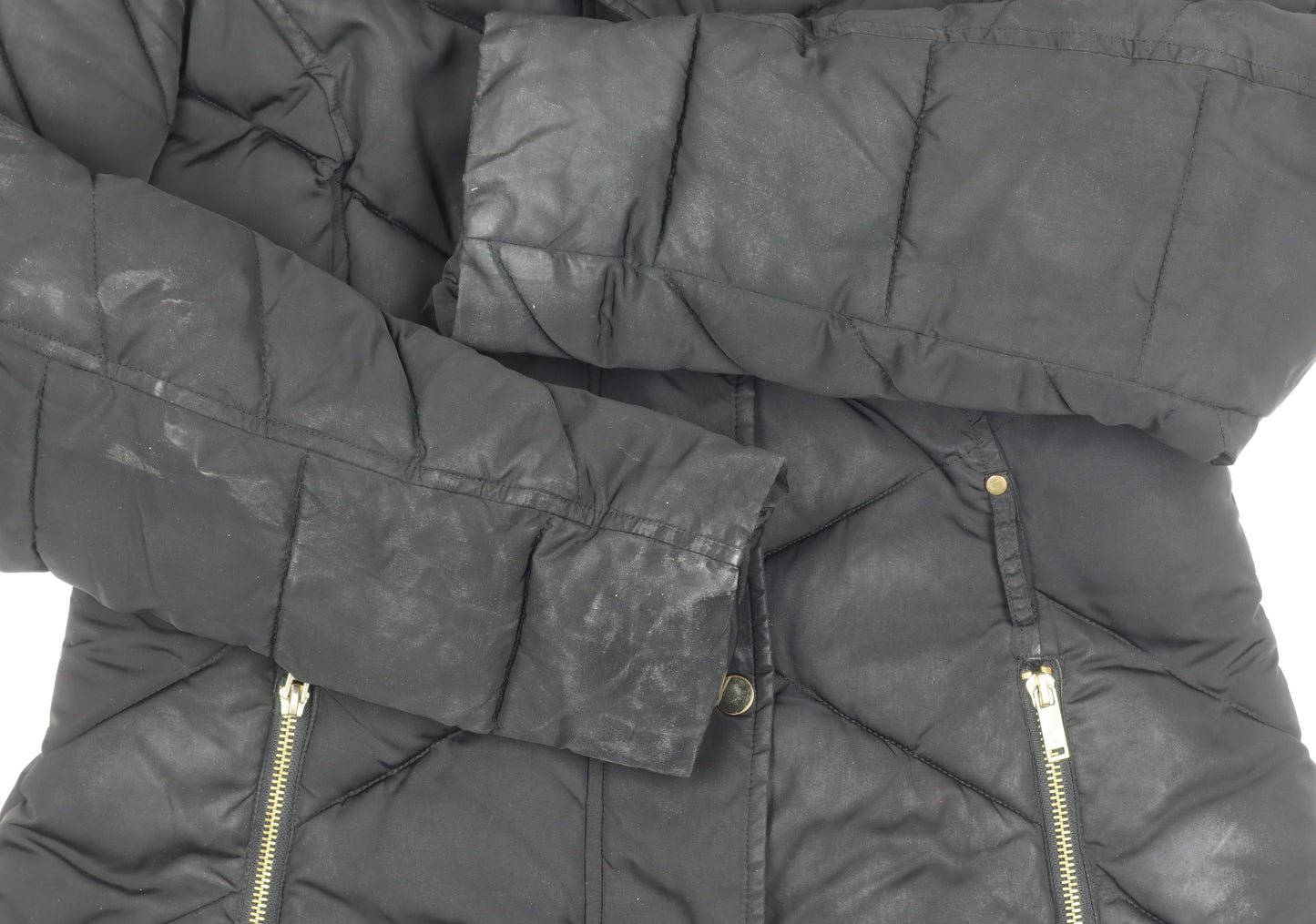 Oasis Women's Black Puffer Jacket M - Winter Casual