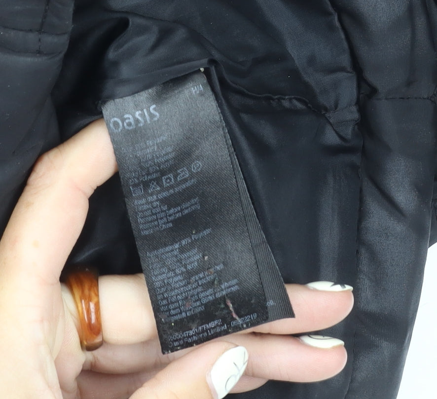 Oasis Women's Black Puffer Jacket M - Winter Casual