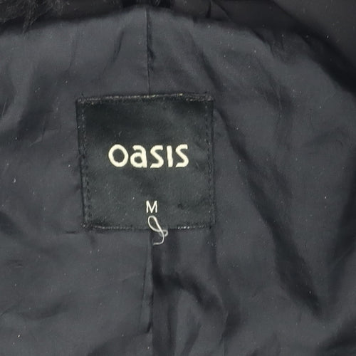 Oasis Women's Black Puffer Jacket M - Winter Casual