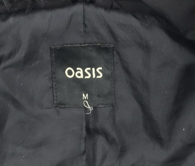 Oasis Women's Black Puffer Jacket M - Winter Casual