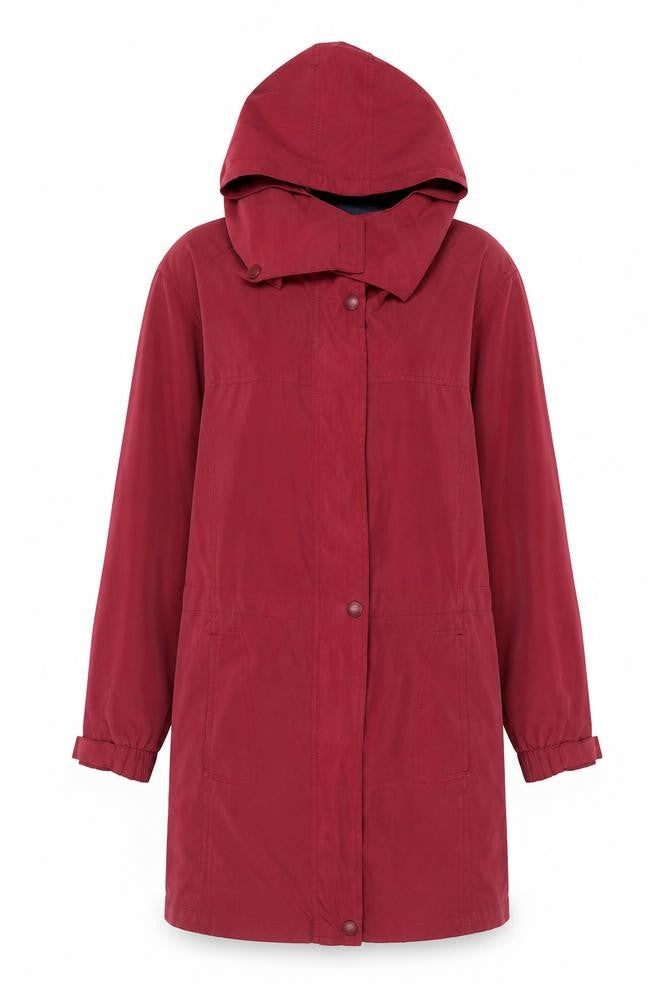 Front view of Hawkshead Women's Red Hooded Jacket, size 10