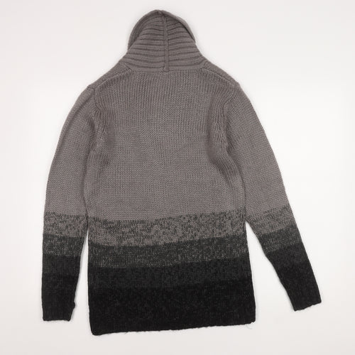 Damart Women's Grey Cardigan Size 10/12 V-Neck Knit