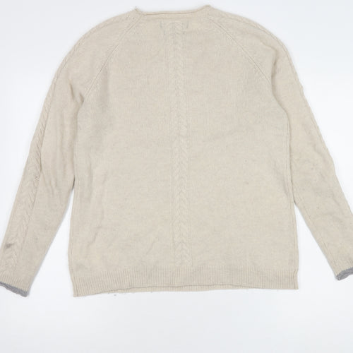 Paul Costelloe Men's Beige Wool Pullover Jumper M