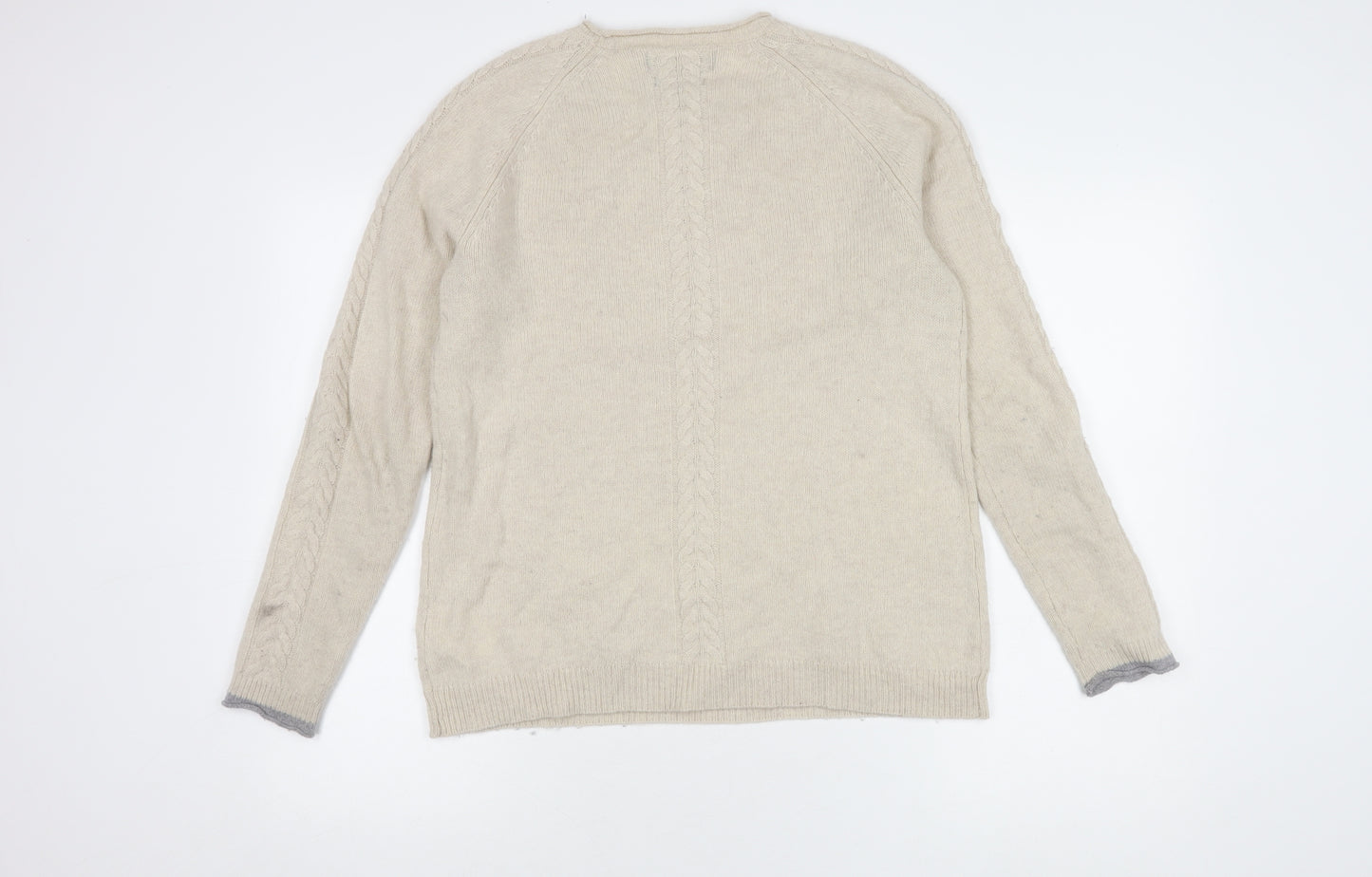 Paul Costelloe Men's Beige Wool Pullover Jumper M