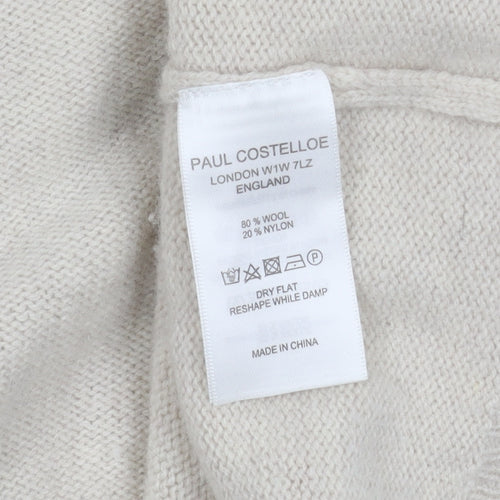 Paul Costelloe Men's Beige Wool Pullover Jumper M