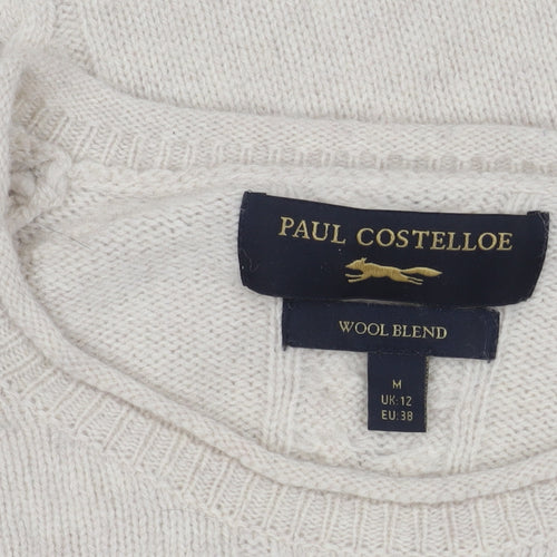 Paul Costelloe Men's Beige Wool Pullover Jumper M