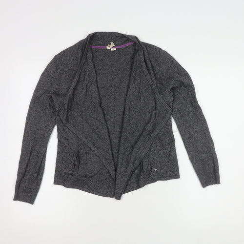 White Stuff Women's Grey Open Front Cardigan Size 10 Viscose Blend