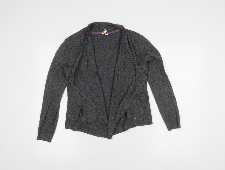 White Stuff Women's Grey Open Front Cardigan Size 10 Viscose Blend