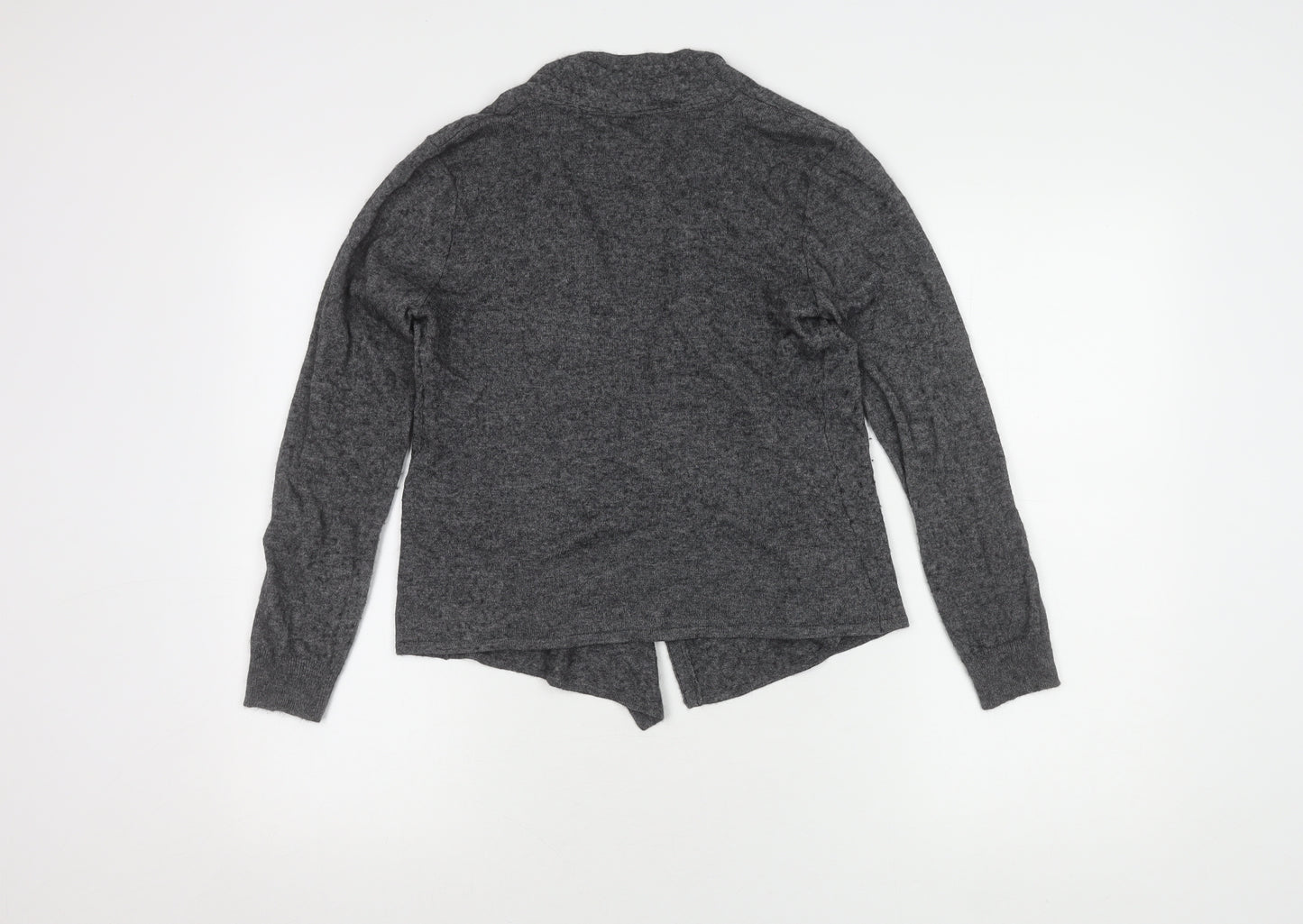 White Stuff Women's Grey Open Front Cardigan Size 10 Viscose Blend