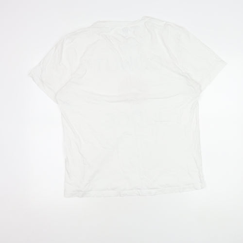 GAP Women's White L T-Shirt - Casual Crew Neck