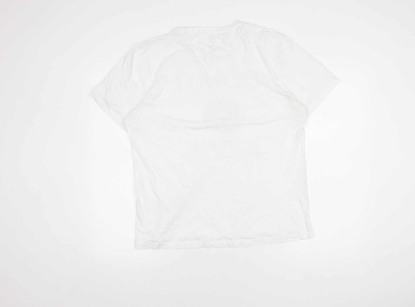 GAP Women's White L T-Shirt - Casual Crew Neck