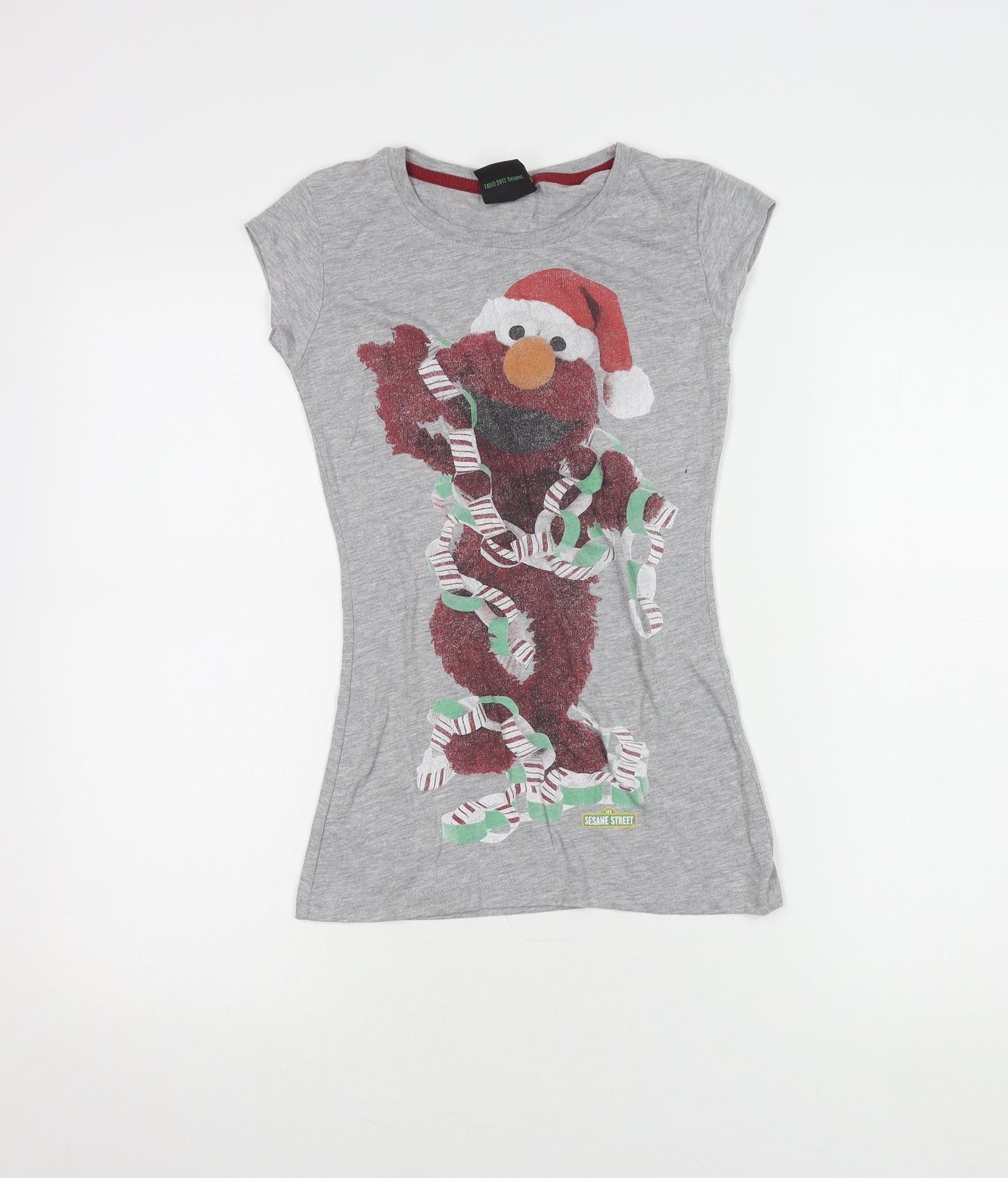 Sesame Street Grey Christmas T-Shirt, Size 6, Teens
