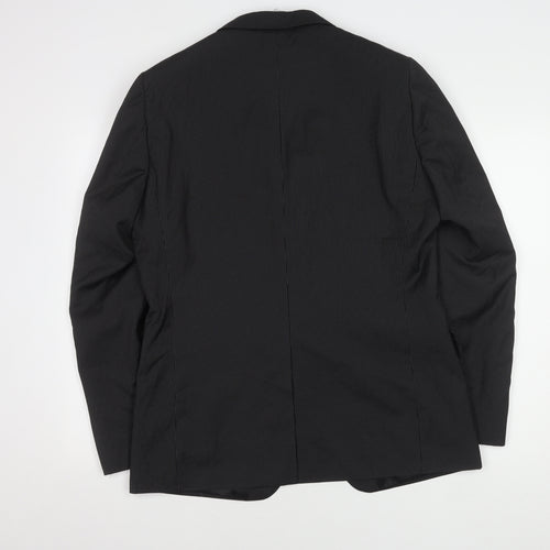 H&M Men's Black Striped Blazer, Size 42R