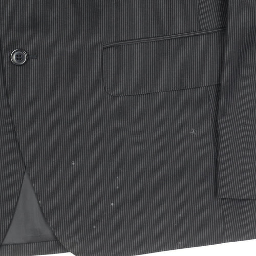 H&M Men's Black Striped Blazer, Size 42R