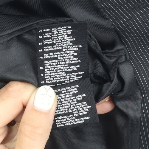 H&M Men's Black Striped Blazer, Size 42R