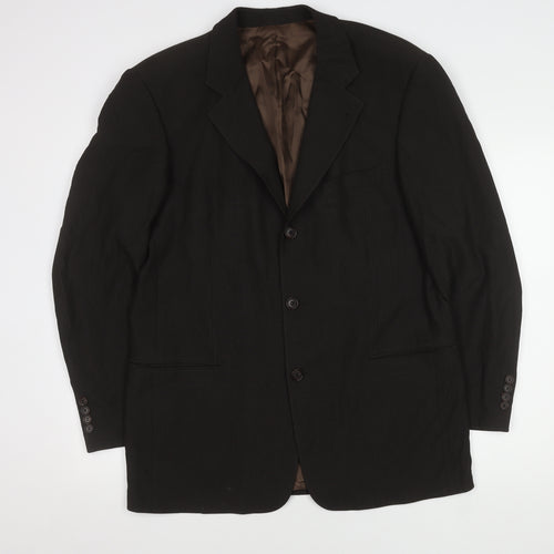 Hugo Boss Men's Brown Wool Blazer, 40, Classic Style