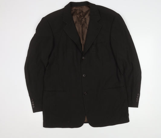 Hugo Boss Men's Brown Wool Blazer, 40, Classic Style