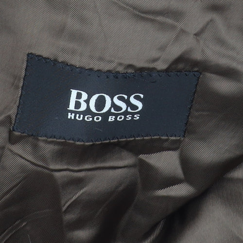 Hugo Boss Men's Brown Wool Blazer, 40, Classic Style