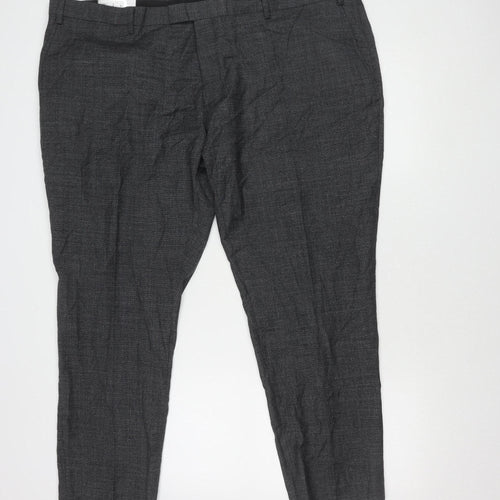 Moss Men's Black Dress Pants 46