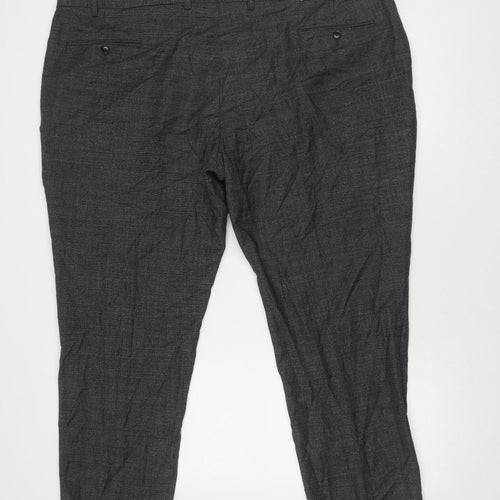 Moss Men's Black Dress Pants 46