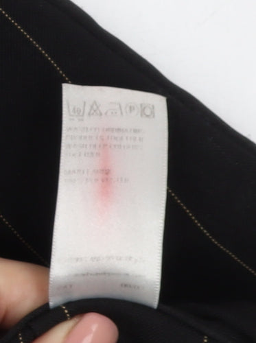 Marks and Spencer Women's Black Striped Trousers