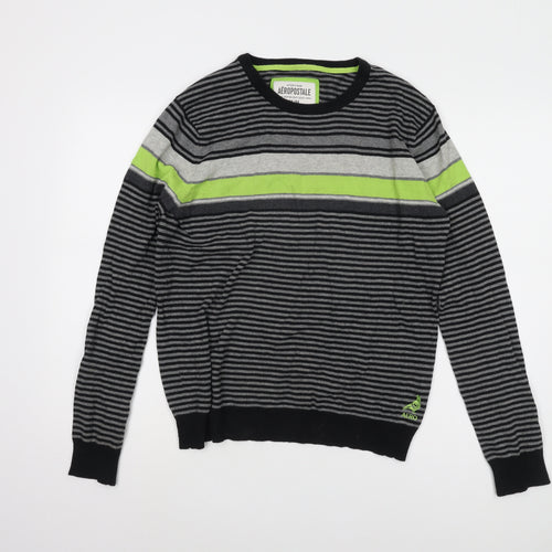 Aeropostale Men's Striped Pullover Jumper M
