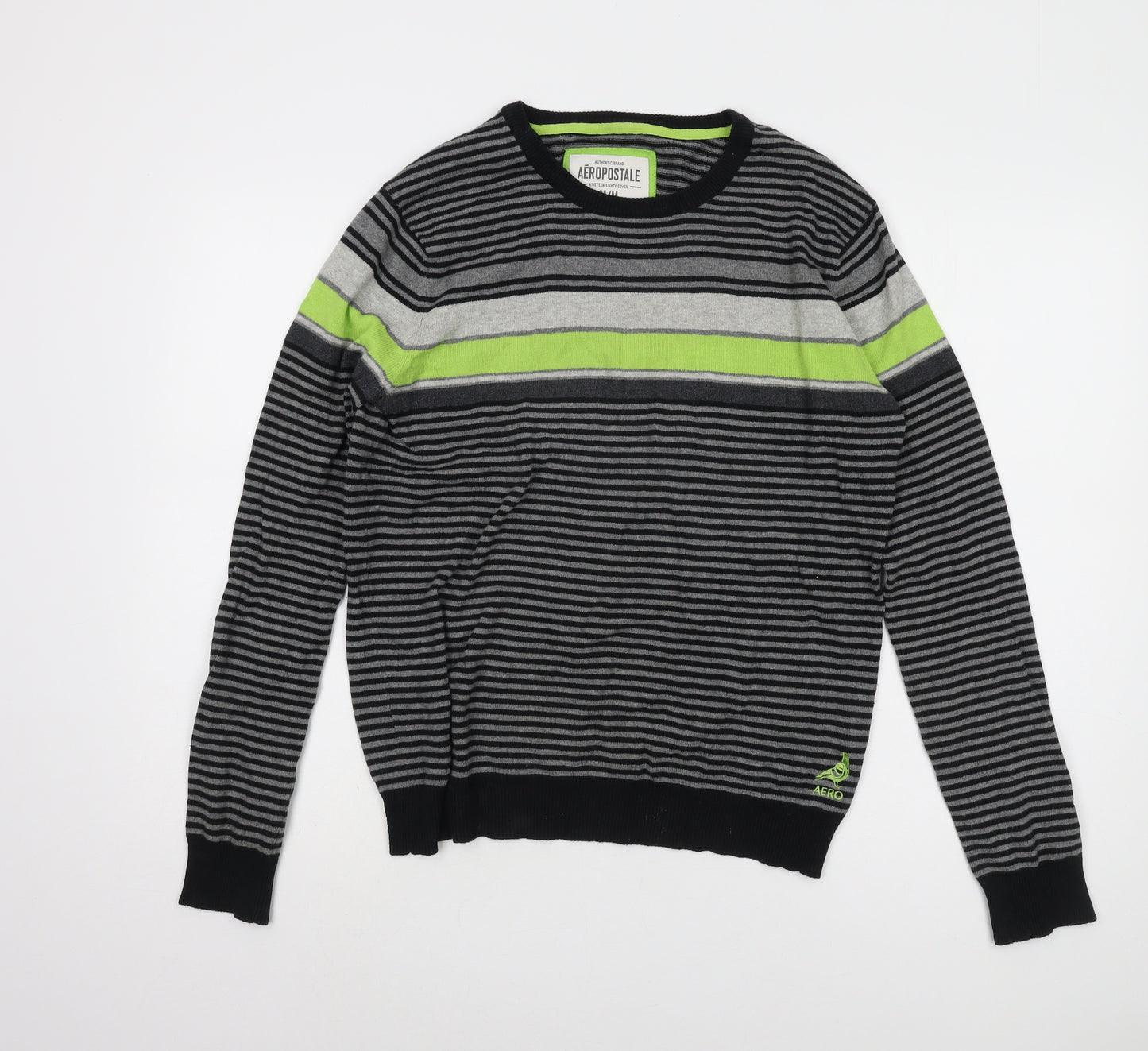 Aeropostale Men's Striped Pullover Jumper M