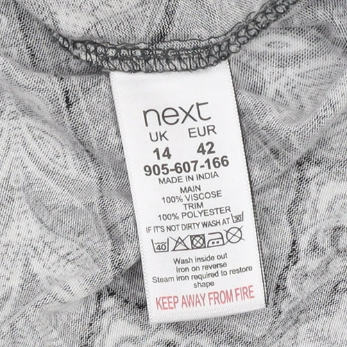 Next Women's Viscose Geometric Top, Size 14