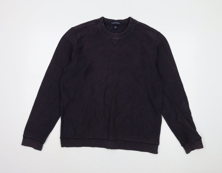 Lands' End Men's Black Pullover Sweatshirt M