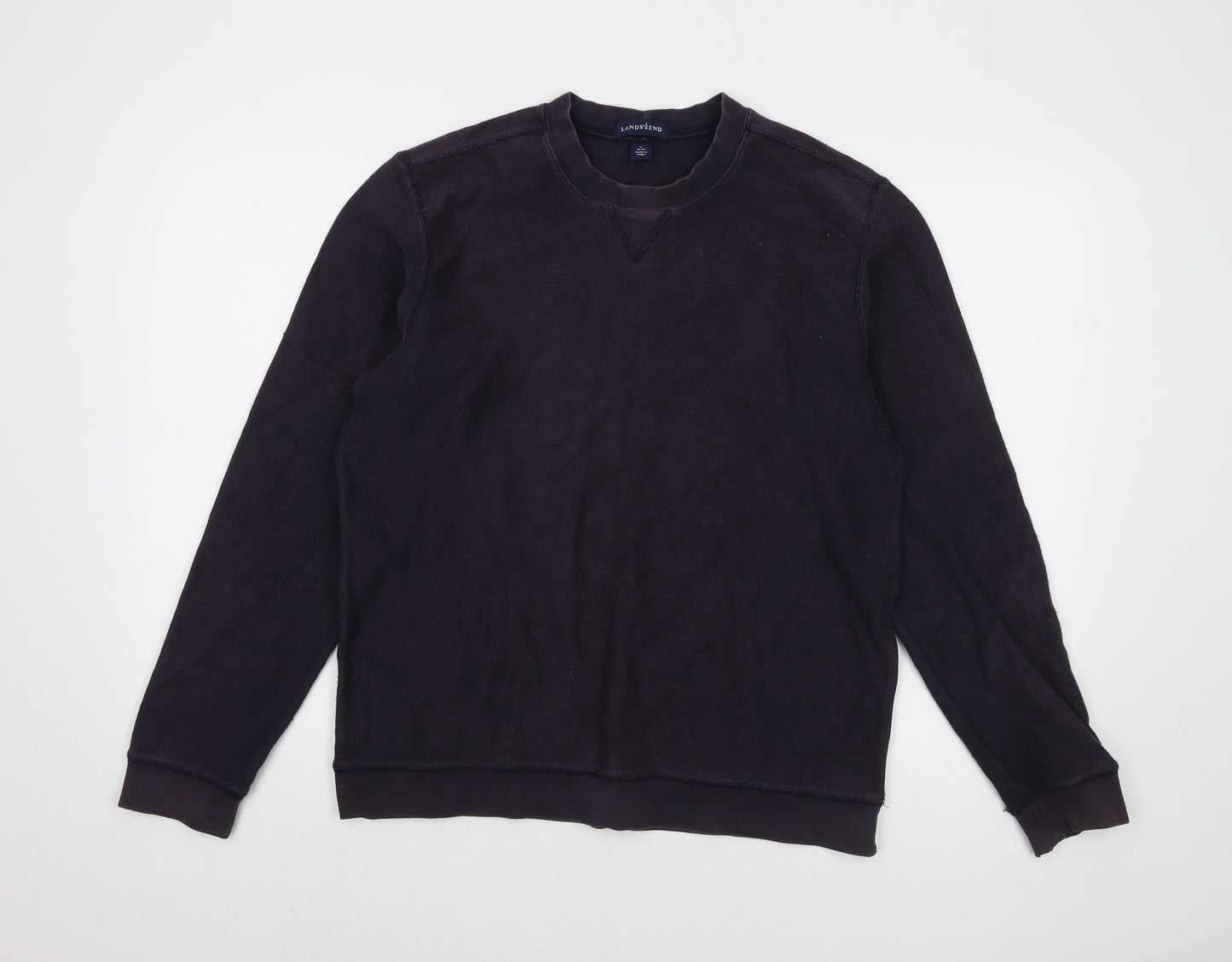 Lands' End Men's Black Pullover Sweatshirt M