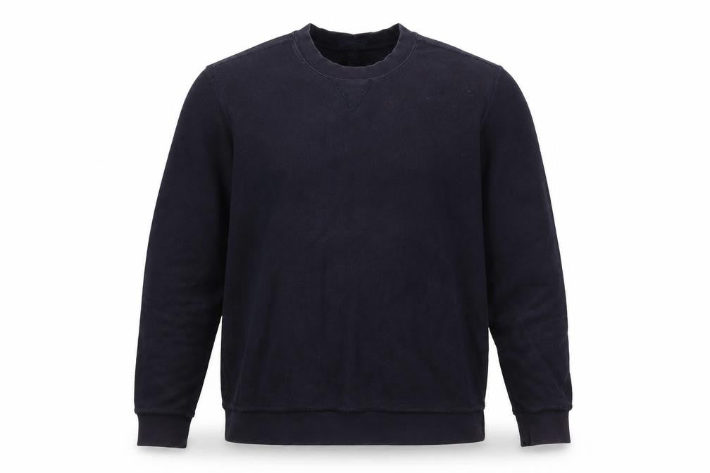 Front view of Lands' End Men's Black Pullover Sweatshirt M