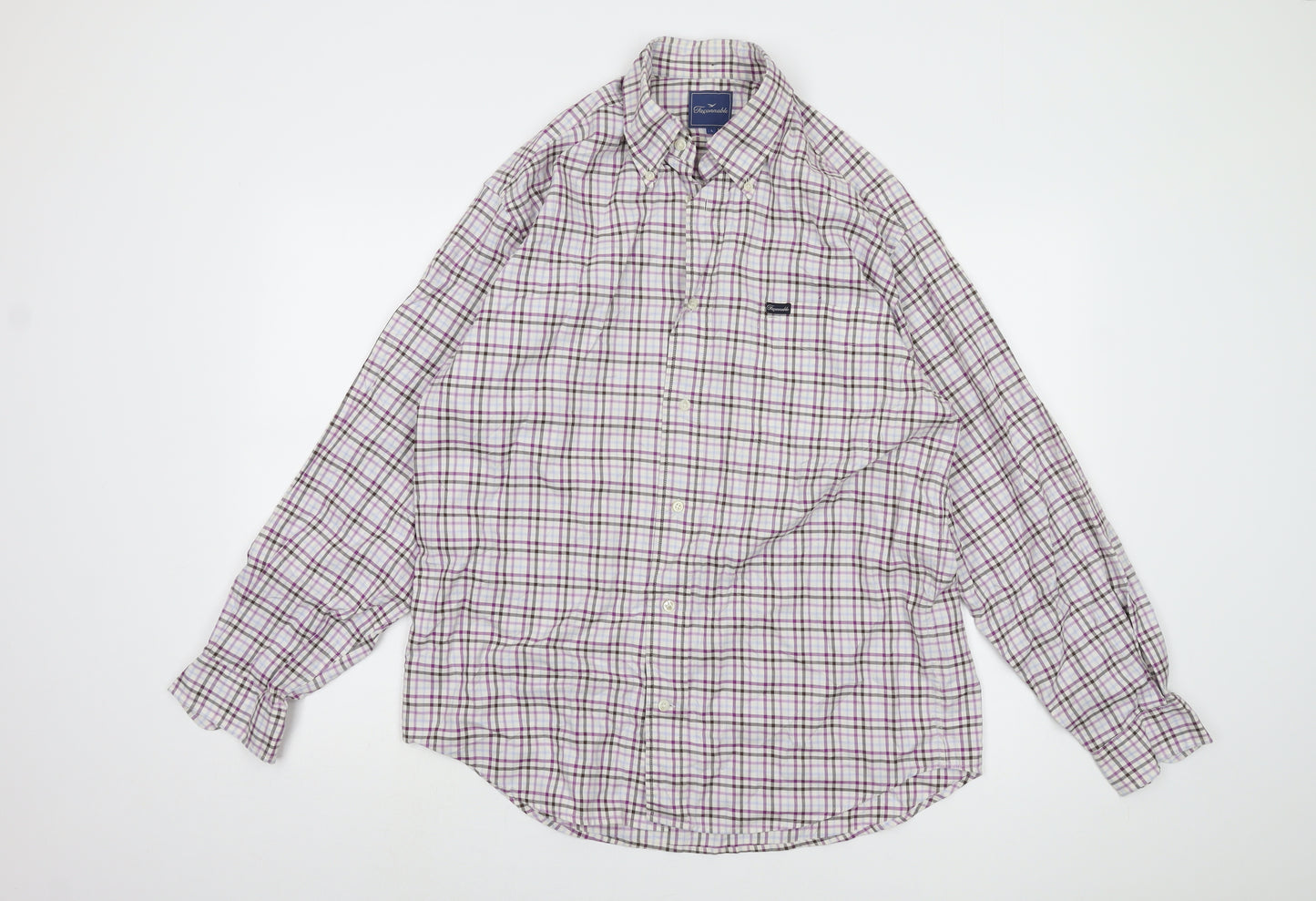 Façonnable Men's Multicoloured Check Shirt Size L