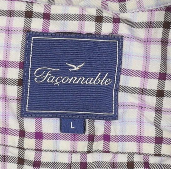 Façonnable Men's Multicoloured Check Shirt Size L