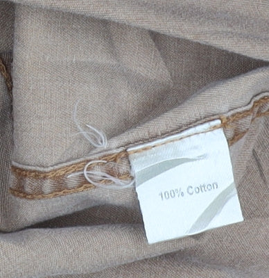 Oakman Men's Beige Long Sleeve Shirt - Size L Vintage