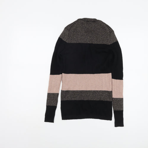 Whistles Women's Black Striped Pullover Jumper UK 12