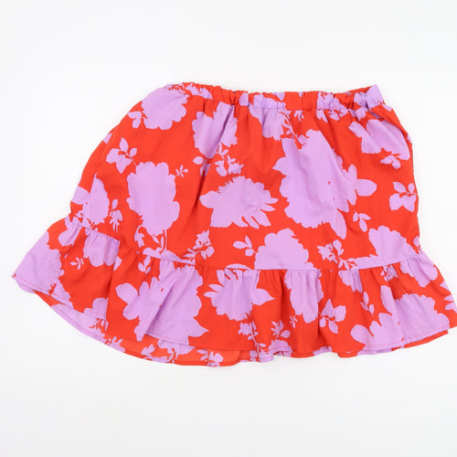 Boohoo Floral Women's Skirt, Size 16, Multicoloured