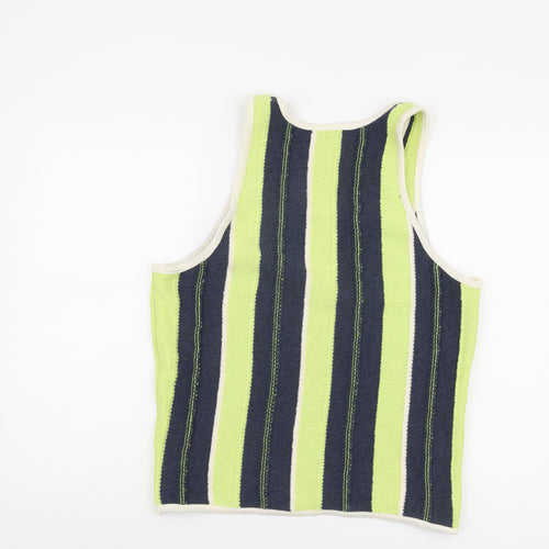 Zara Women's Multicoloured Striped Tank Top Size 14