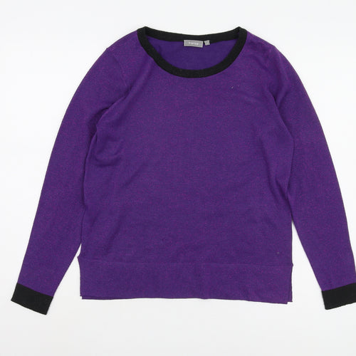 Fransa Women's Purple Pullover Jumper, Size S