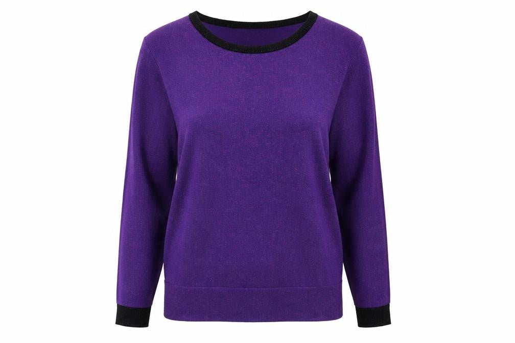 Front view of Fransa Women's Purple jumper, size S