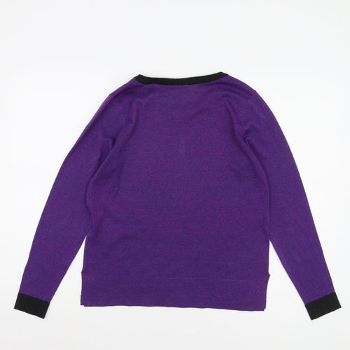 Fransa Women's Purple Pullover Jumper, Size S