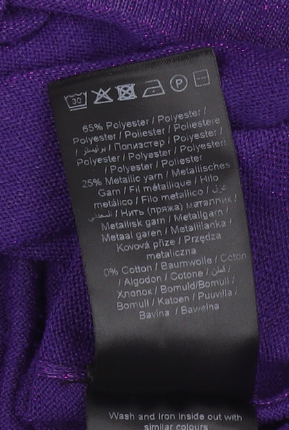 Fransa Women's Purple Pullover Jumper, Size S