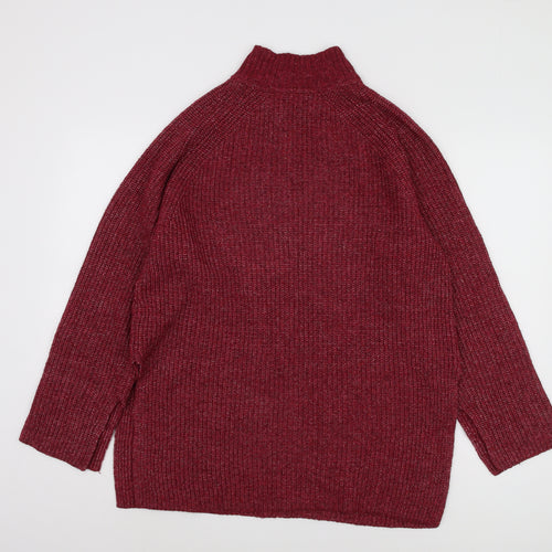 ANYDAY Women's Red High Neck Pullover Jumper Size S