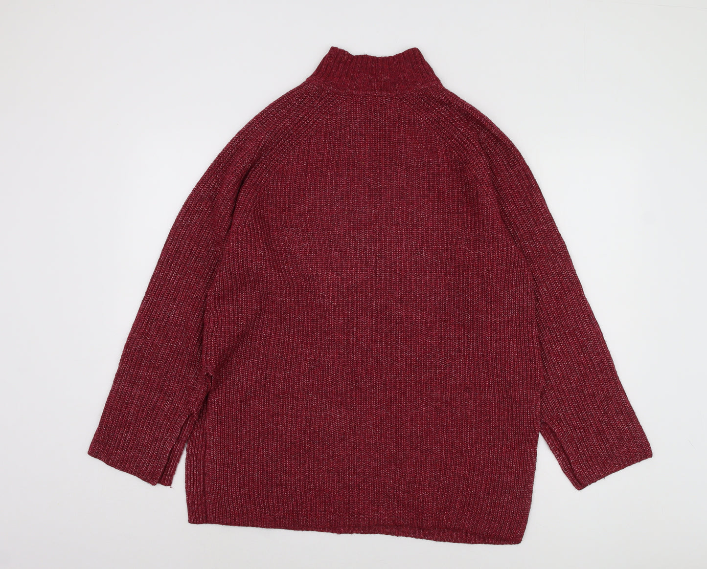 ANYDAY Women's Red High Neck Pullover Jumper Size S