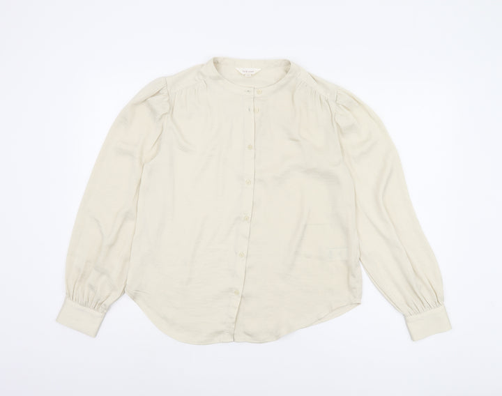 Marks and Spencer Beige Women's Blouse, Size 8, Long Sleeve