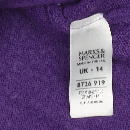 Marks and Spencer Women's Purple Jumper, Size 14