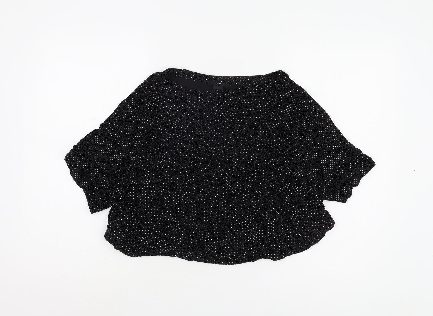 H&M Women's Black Polka Dot Blouse Size 10