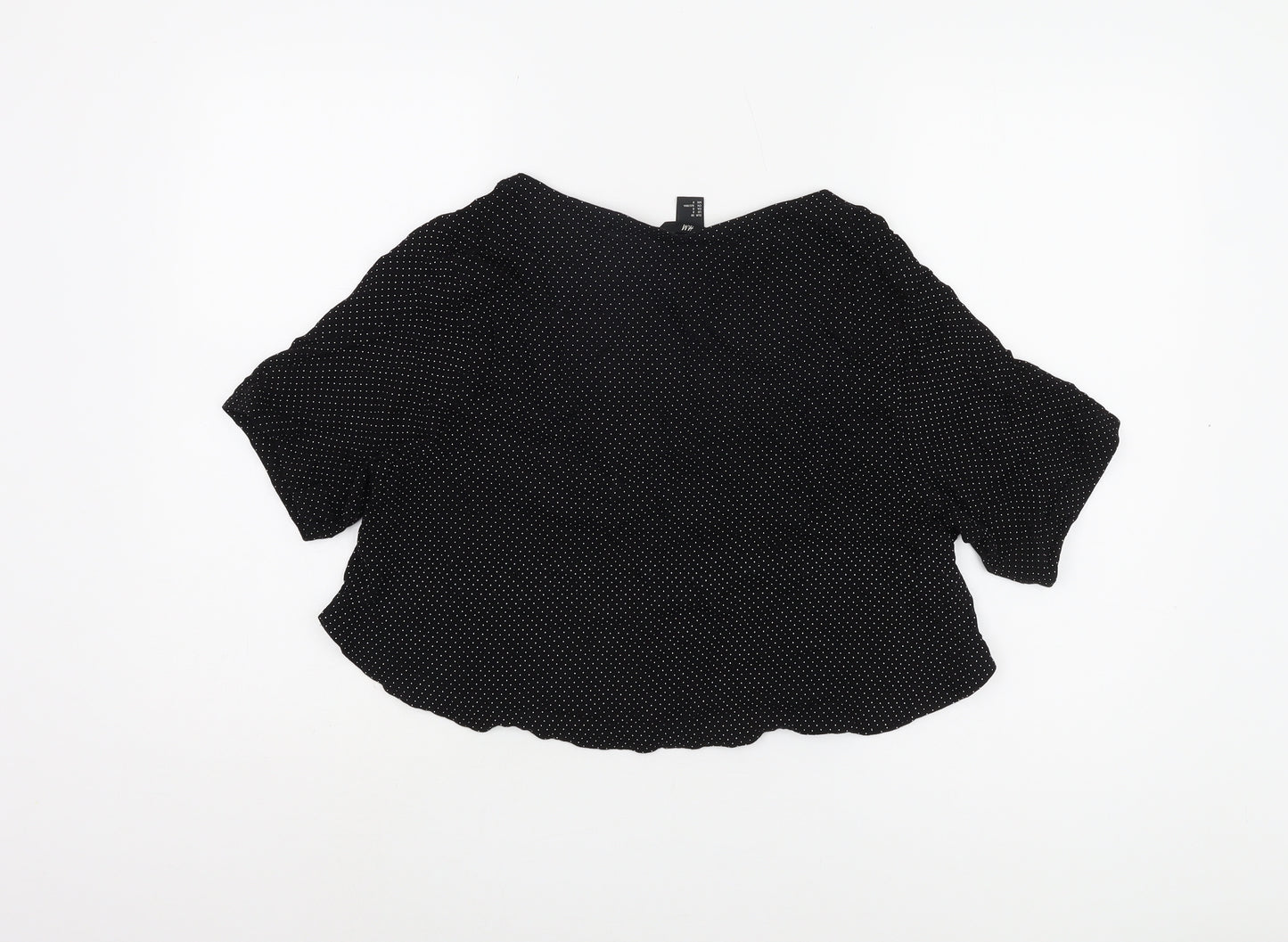 H&M Women's Black Polka Dot Blouse Size 10