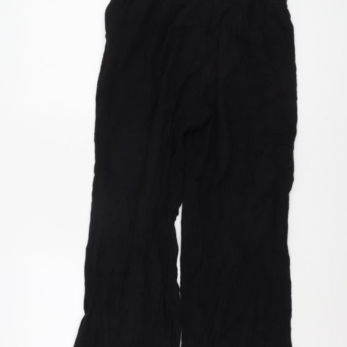 ASOS Design Women's Black Wide-Leg Trousers Size 8