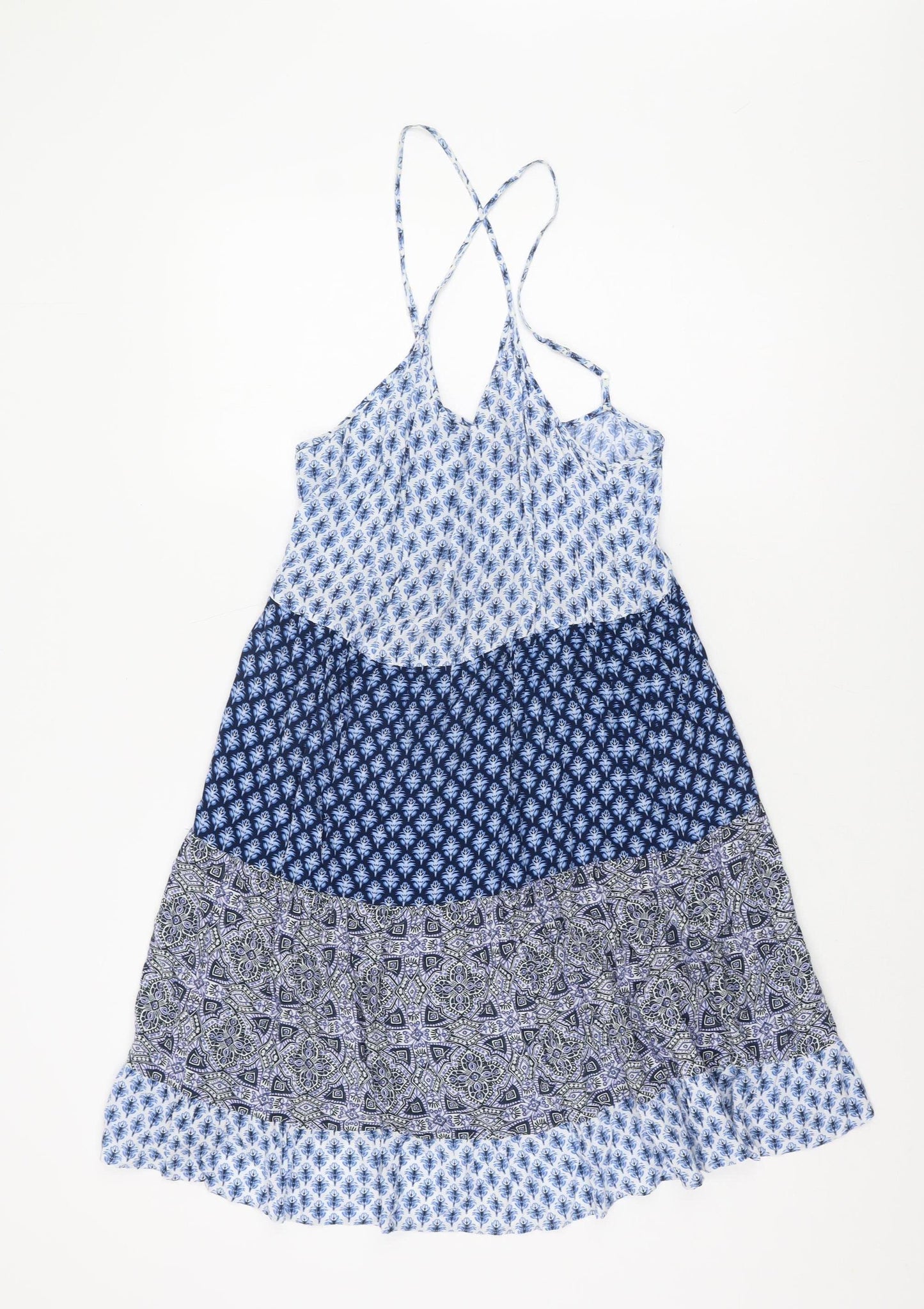 Next Women's Blue Floral Midi Slip Dress